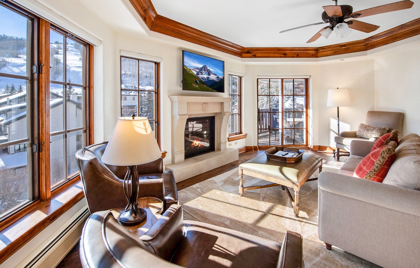 LIving Room with Mountain Views