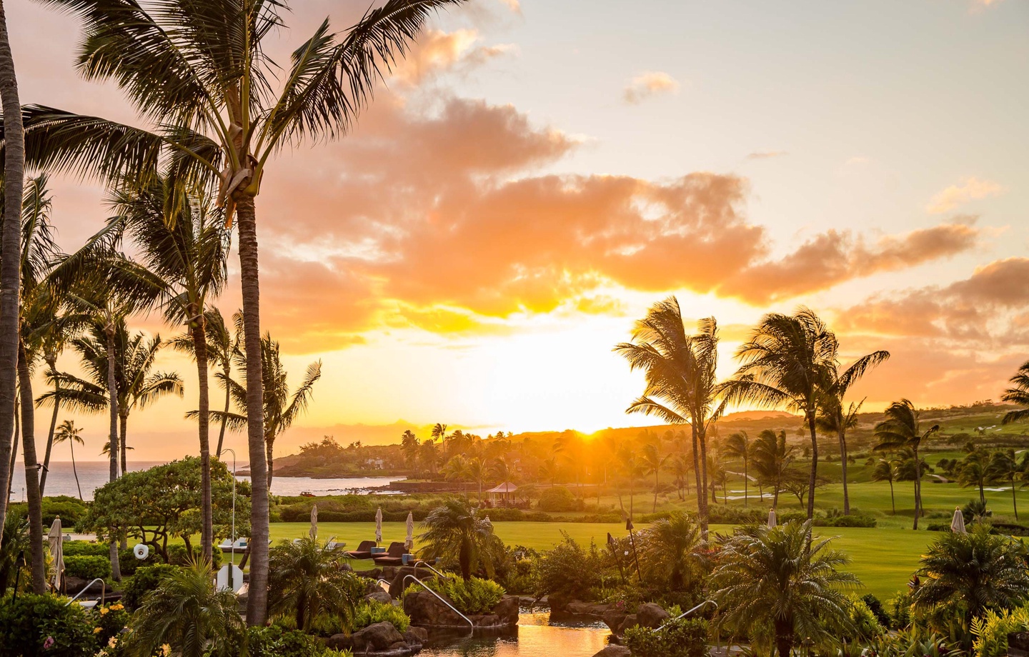 Sunset over Kukui'ula