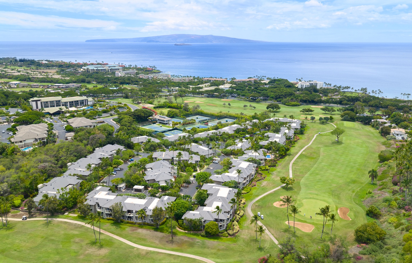 Wailea Grand Champions is an 11-acre country club-style resort set along the Wailea Blue Golf Course and Wailea Tennis Club.