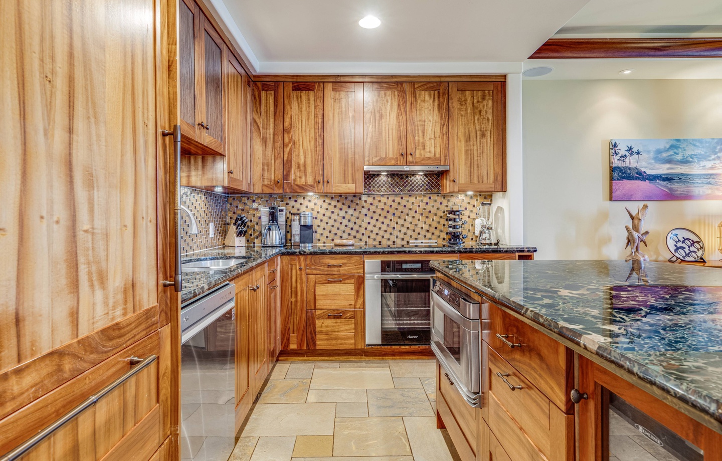 Well-Supplied Kitchen: Prepare meals easily with a fully stocked kitchen equipped with everything you need.