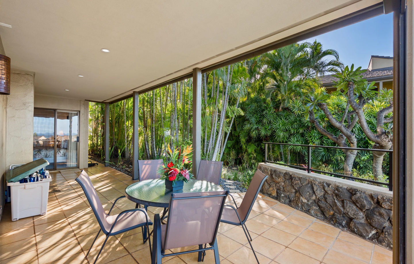 An expansive terrace wrapping the unit with sweeping, unobstructed ocean views from multiple vantage points. The glistening blue Pacific in front of you, golden-hour sunsets to the west