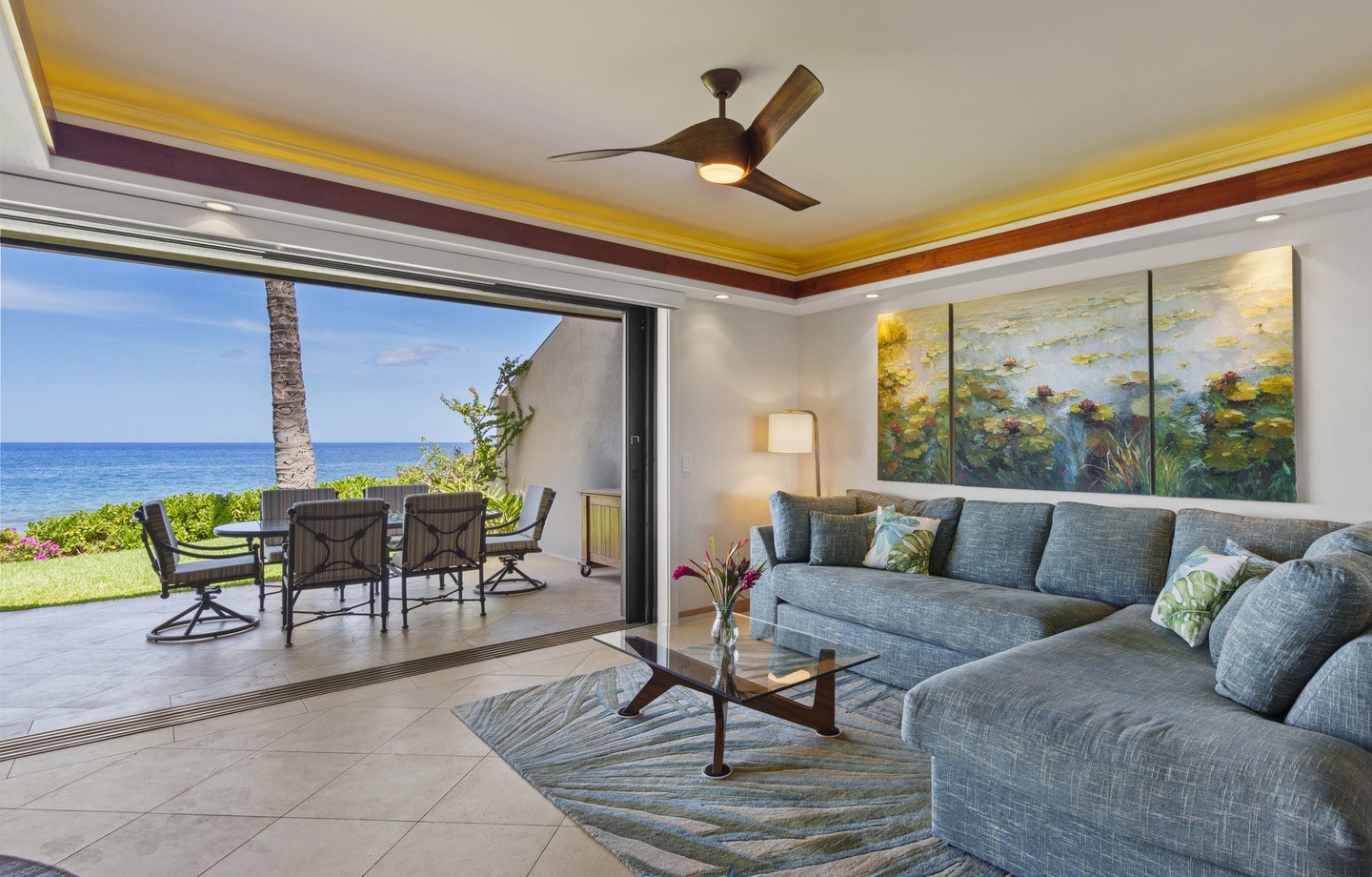 Ground-Floor Convenience: The ground-floor location includes a hose right on the lanai to easily rinse off sand after a beach day.