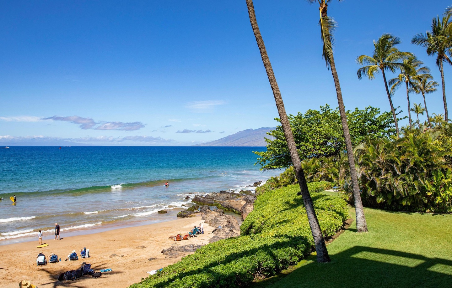 Take the elevator down to the ground floor, walk down private steps, and be in the sand in less than a minute from leaving your condo.