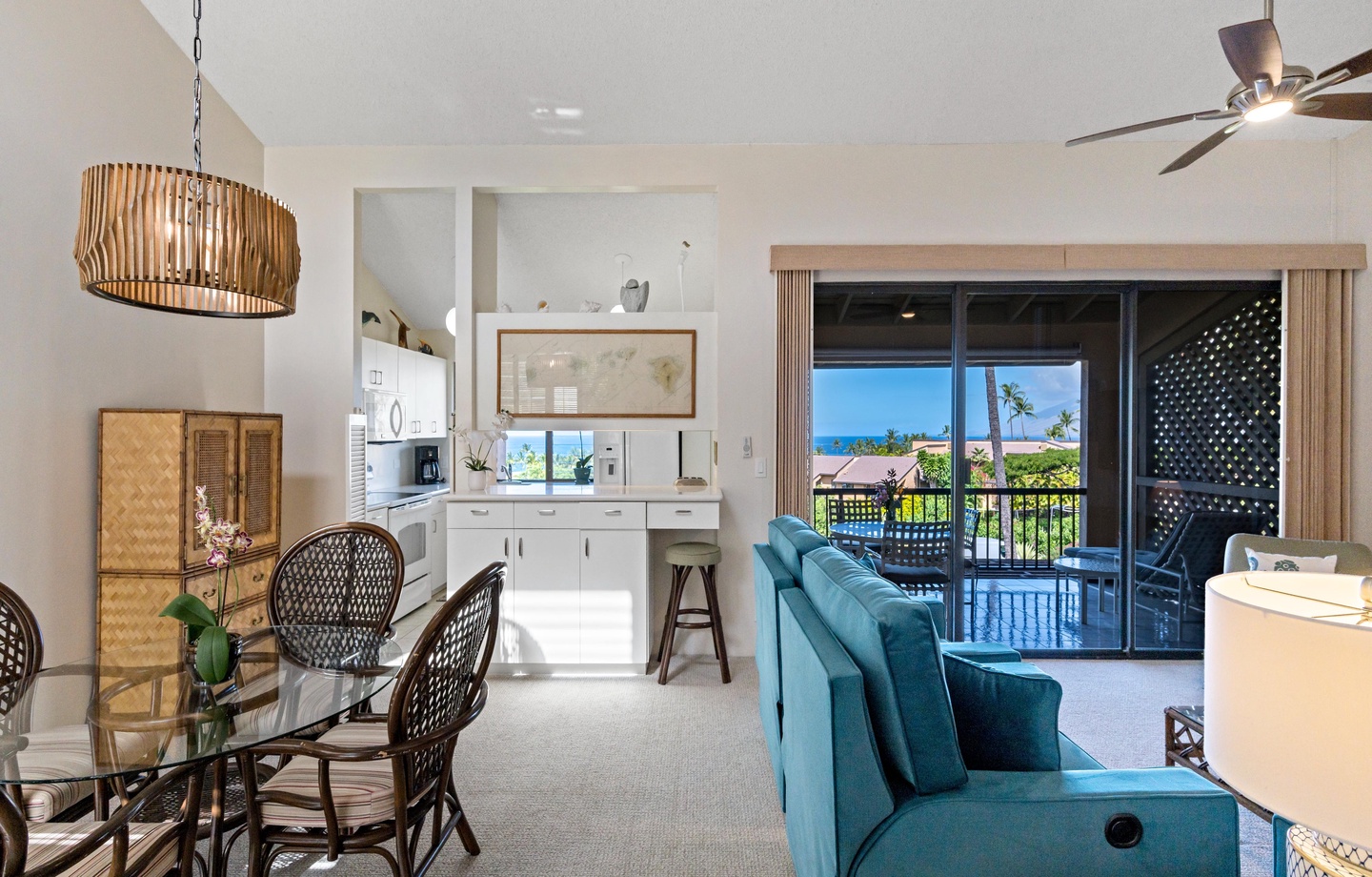 A 1-bedroom, 2-bathroom condo with an updated kitchen and an unobstructed west-facing view that turns evenings into events.