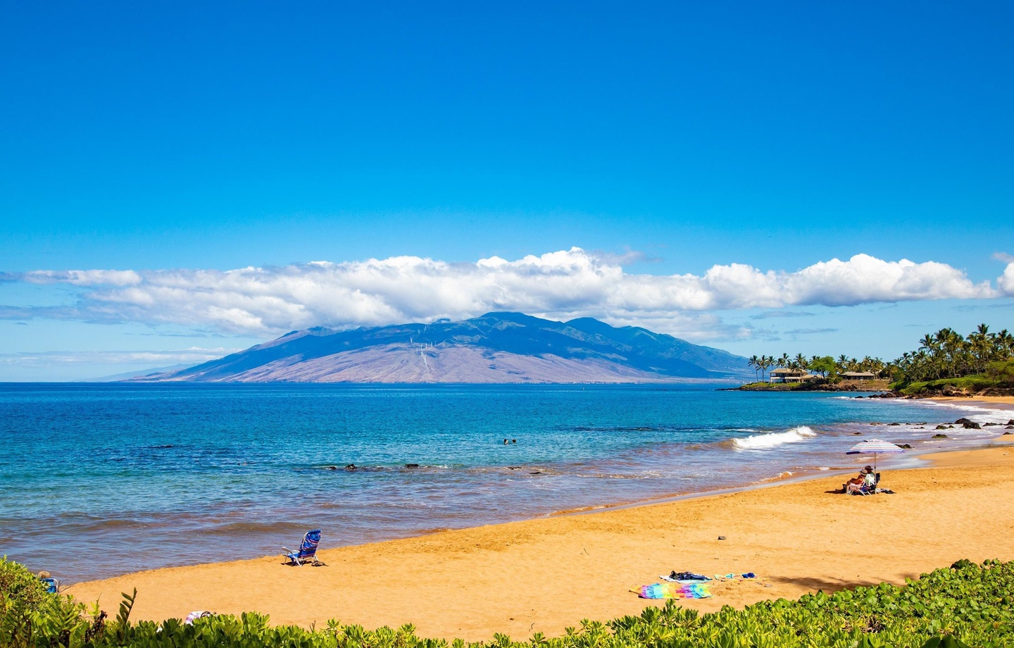A premier 1,510 sq.ft. 2-bedroom oceanfront condo on the ground floor, offering step-free access and coveted direct walkout to Poʻolenalena Beach - home of the famous year-round turtle reef.