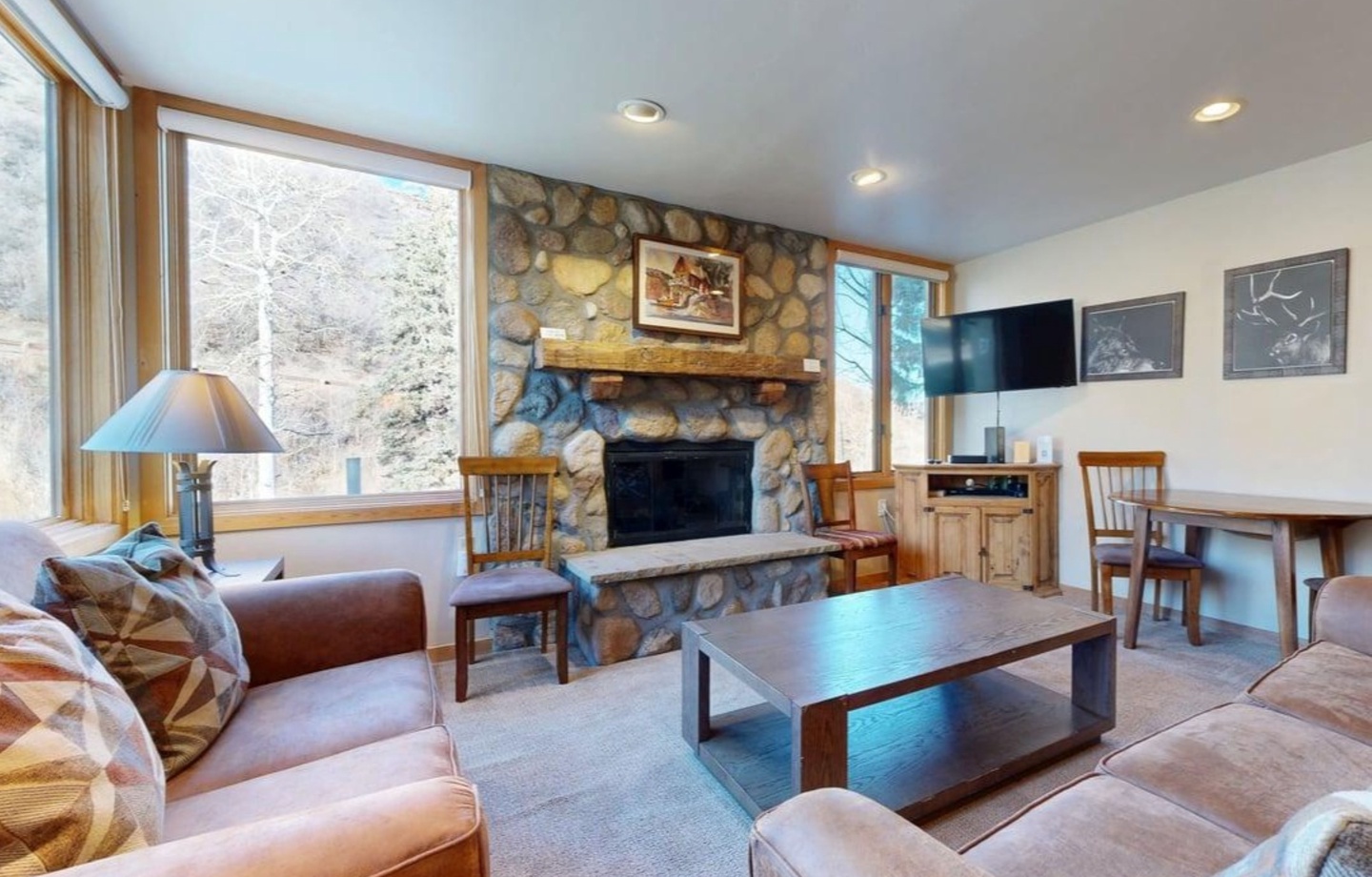 Living Room with Fireplace