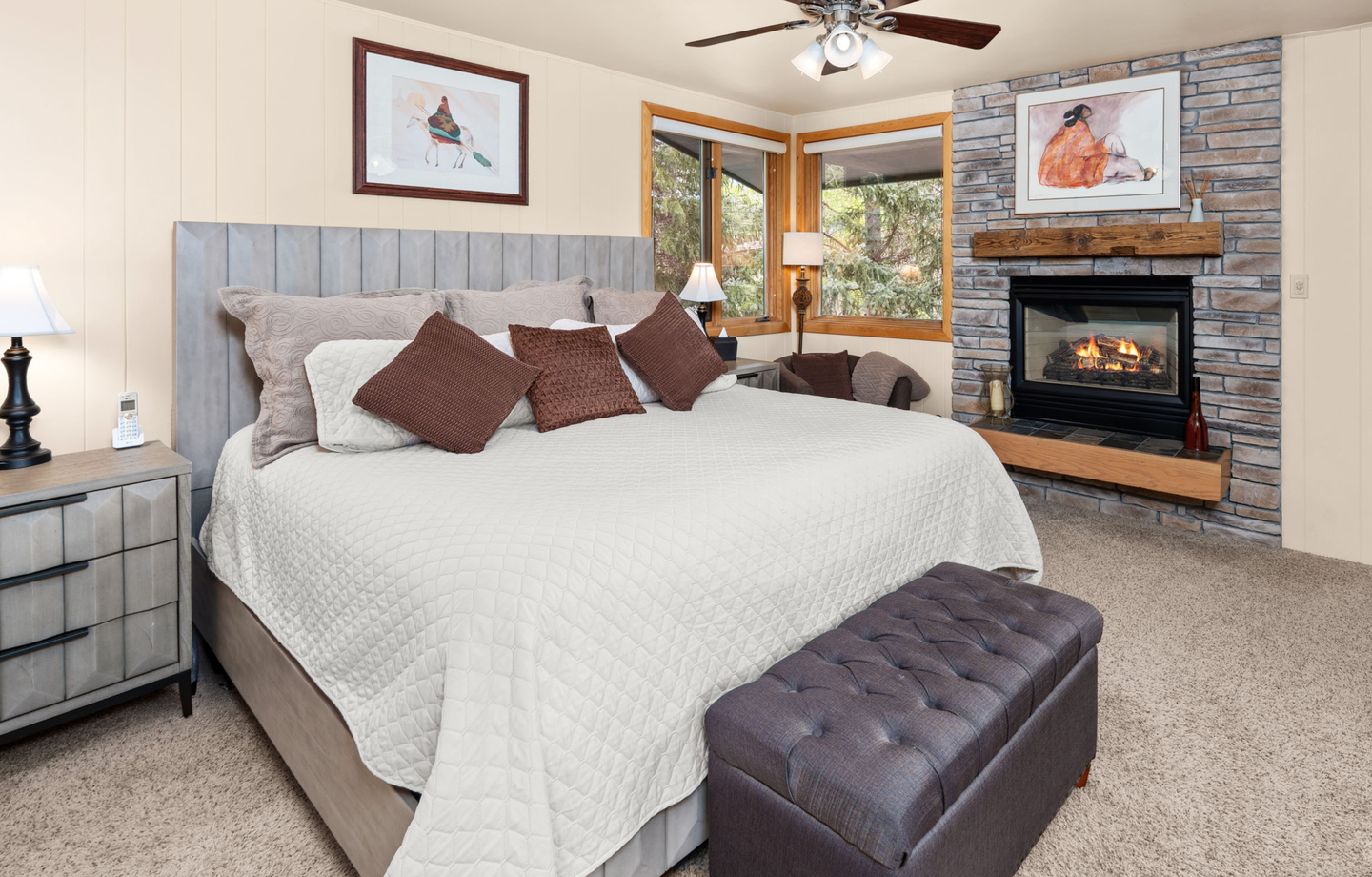 Primary Bedroom with Fireplace