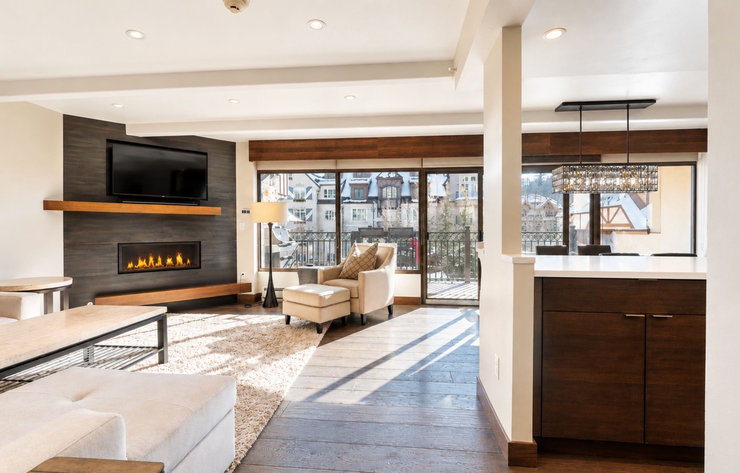 View of Vail Mountain From Living Room