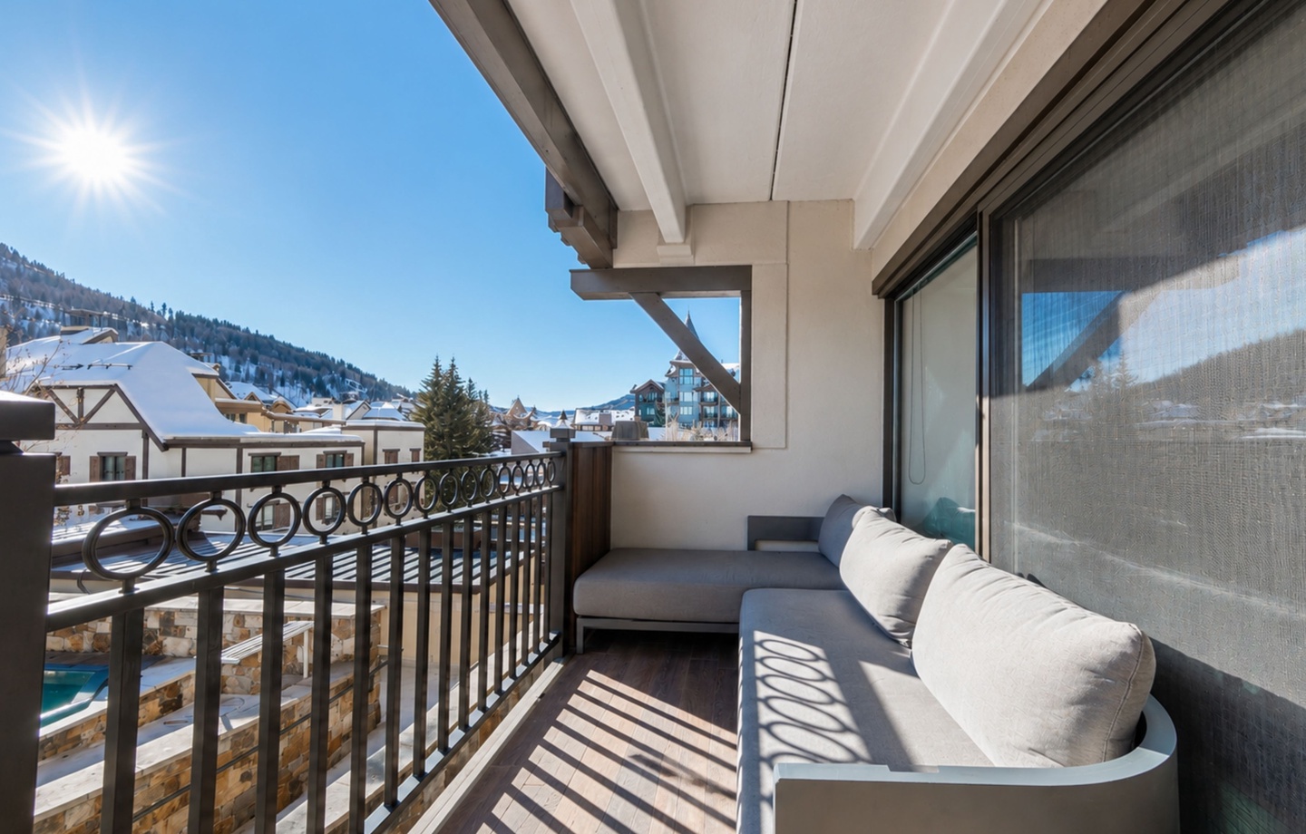Outdoor Patio with Vail Mountain Views
