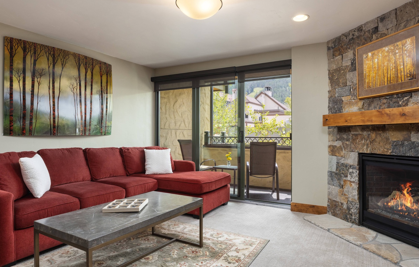 Living Room with Fireplace