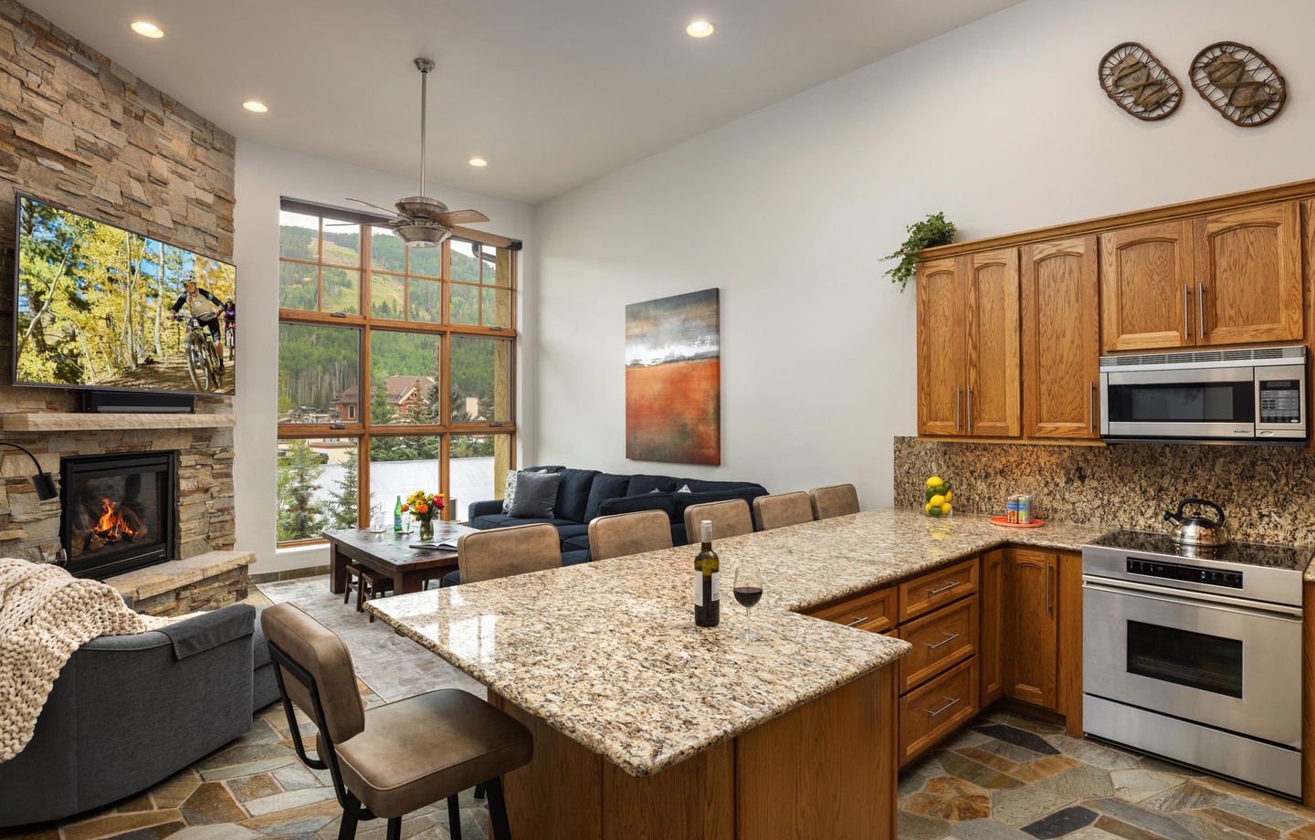 Kitchen and Living Room