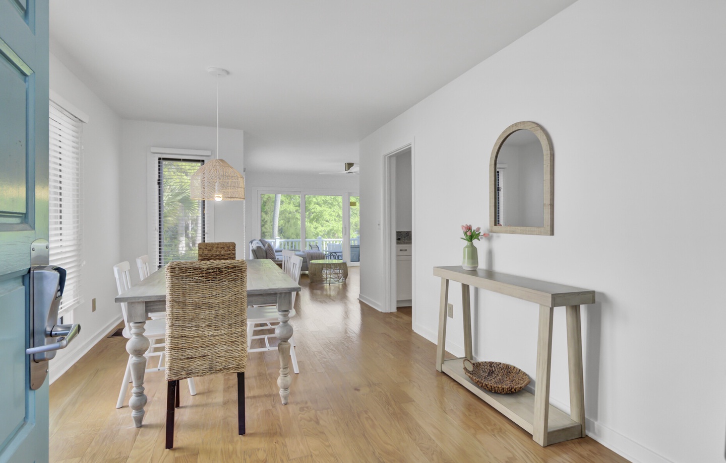 Your open dining area flows seamlessly to the living space, creating perfect gathering spots for memorable meals together.