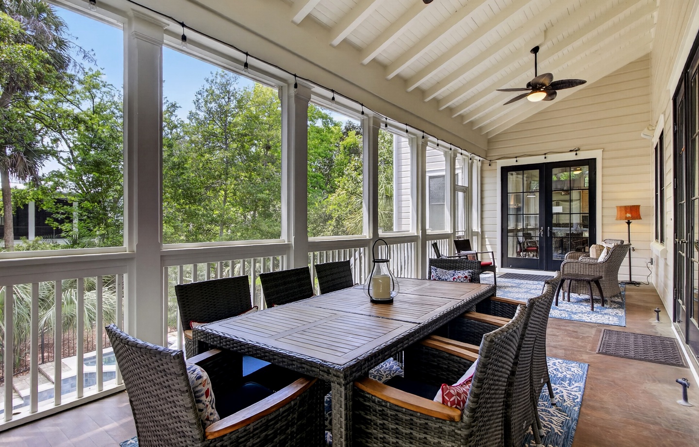 Savor your morning coffee at your private dining table, then unwind in your cozy seating area—all while enjoying lush garden views.