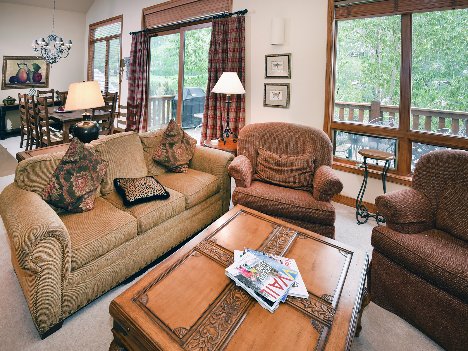 Living Room View of Dining Area