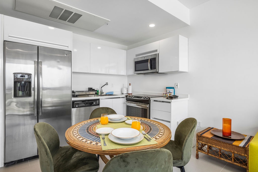 Dining and kitchen area