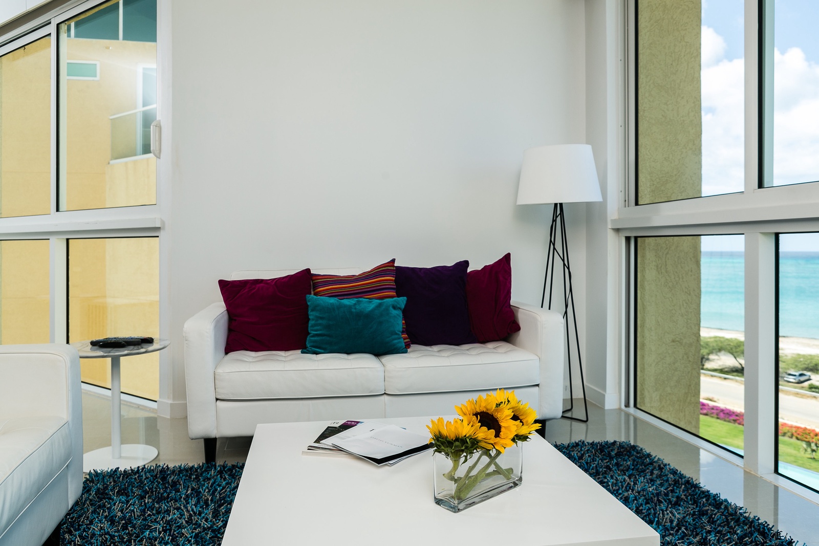 Living room w/ sofa bed