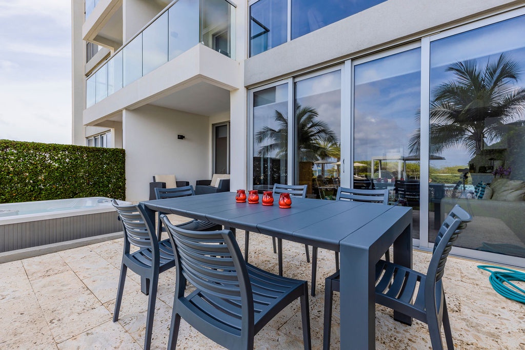 Patio with furniture