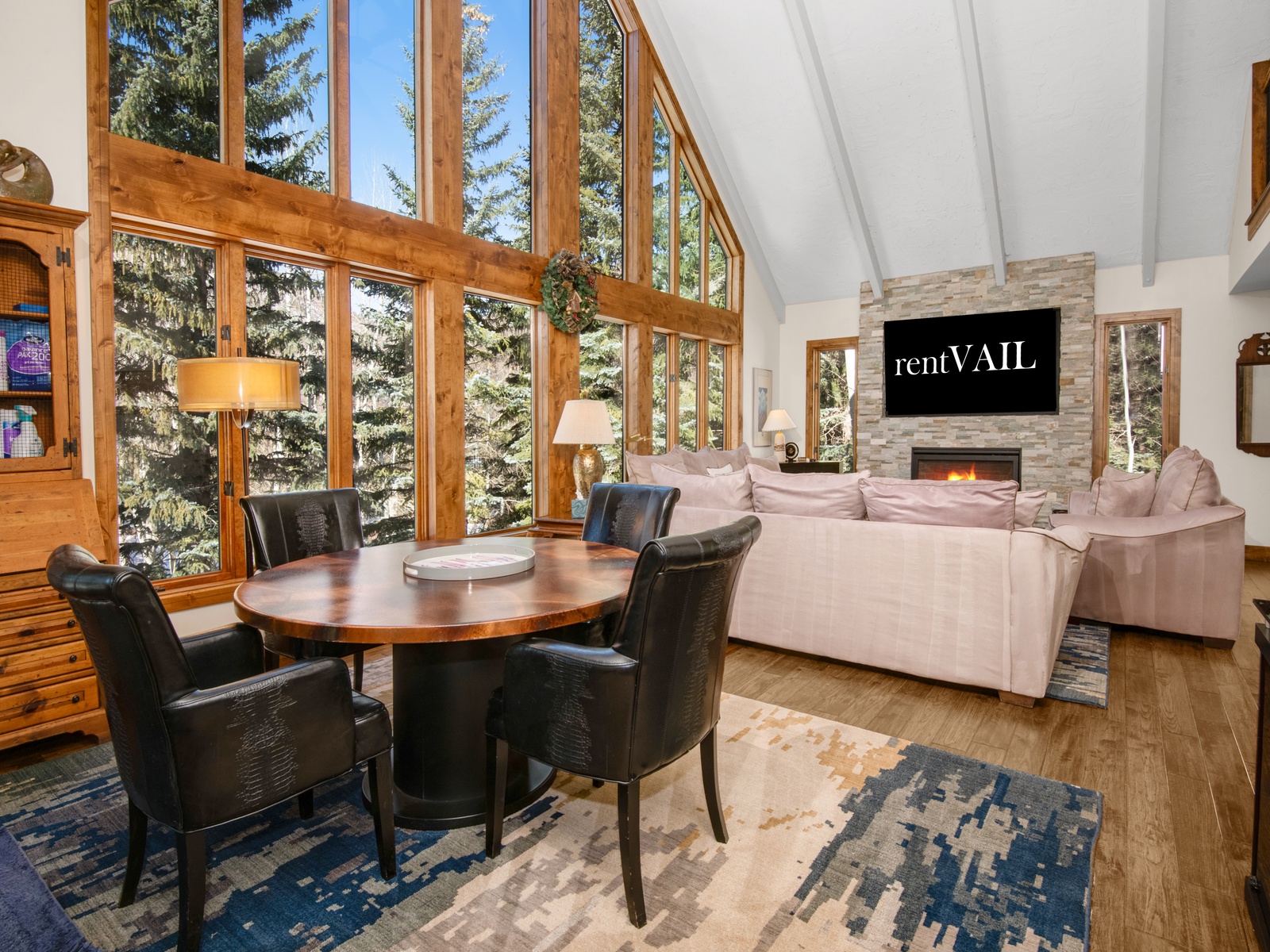 Dining Nook & Living Room View