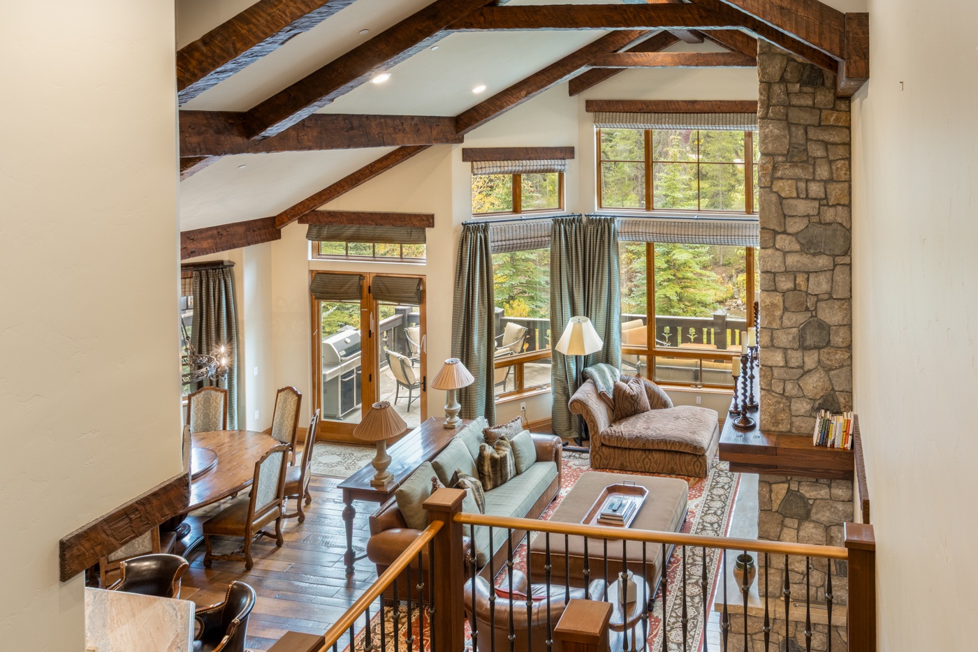 Living Room View From Stairs