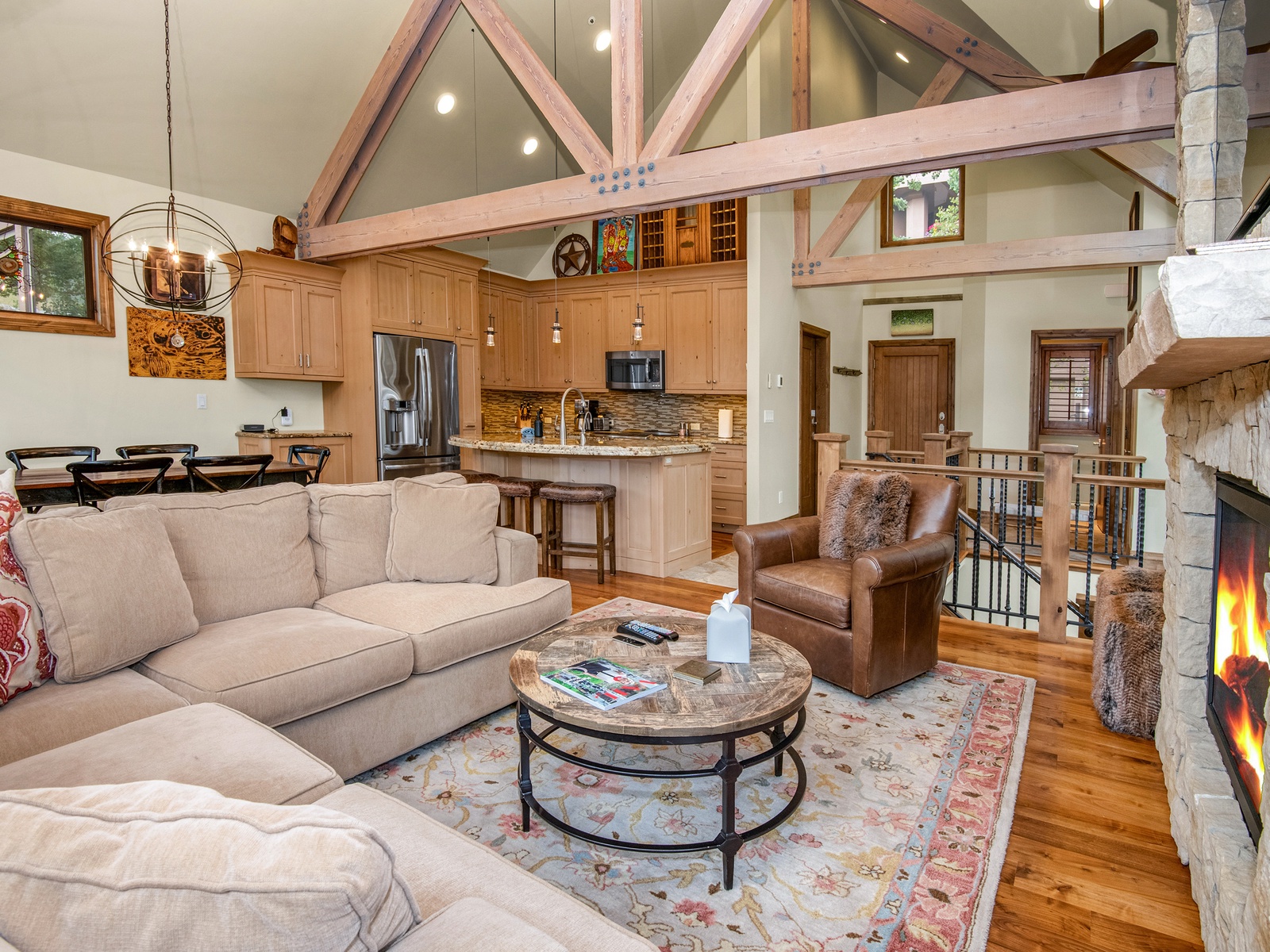 View of Kitchen and Living Room