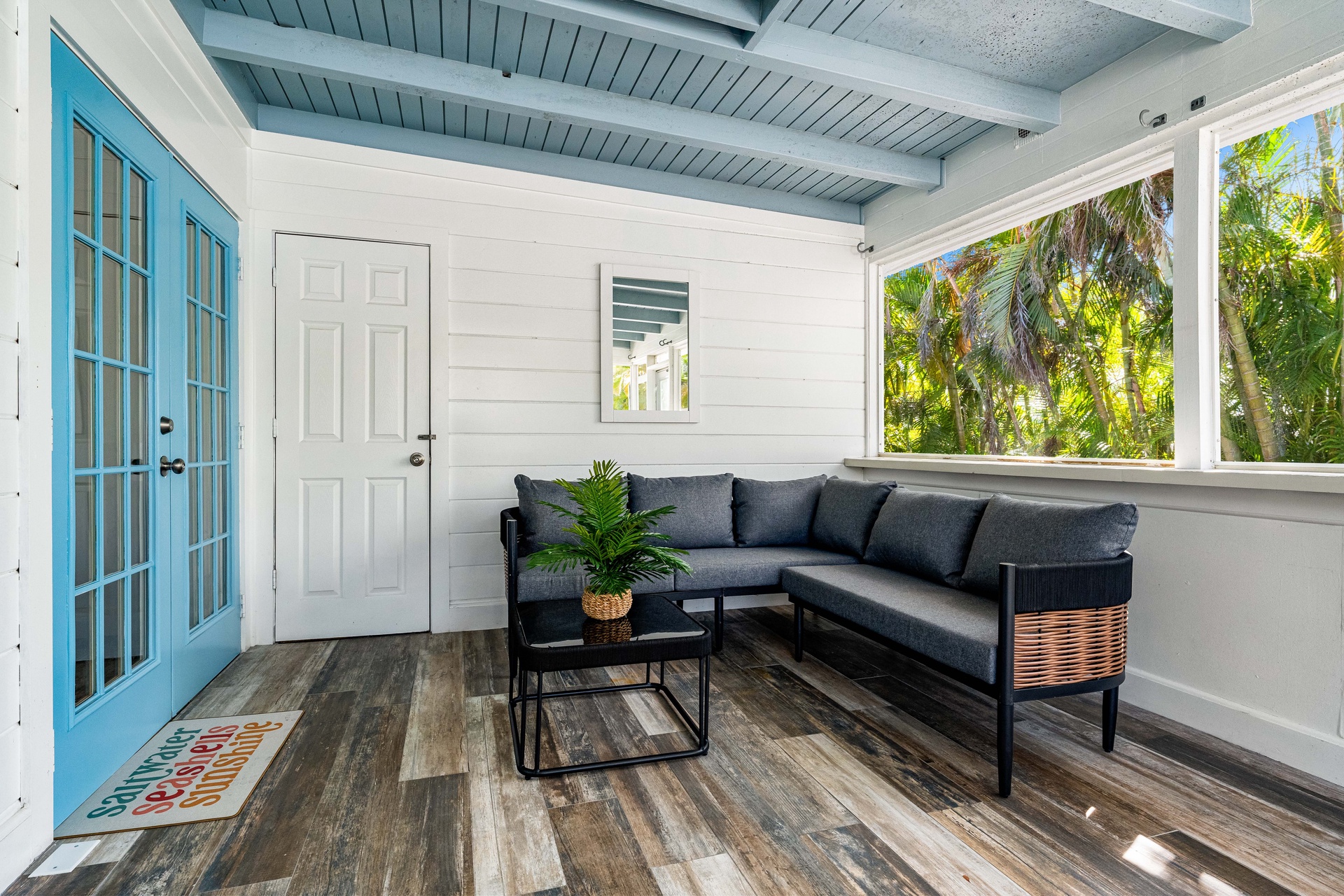 Enclosed Porch with sitting area
