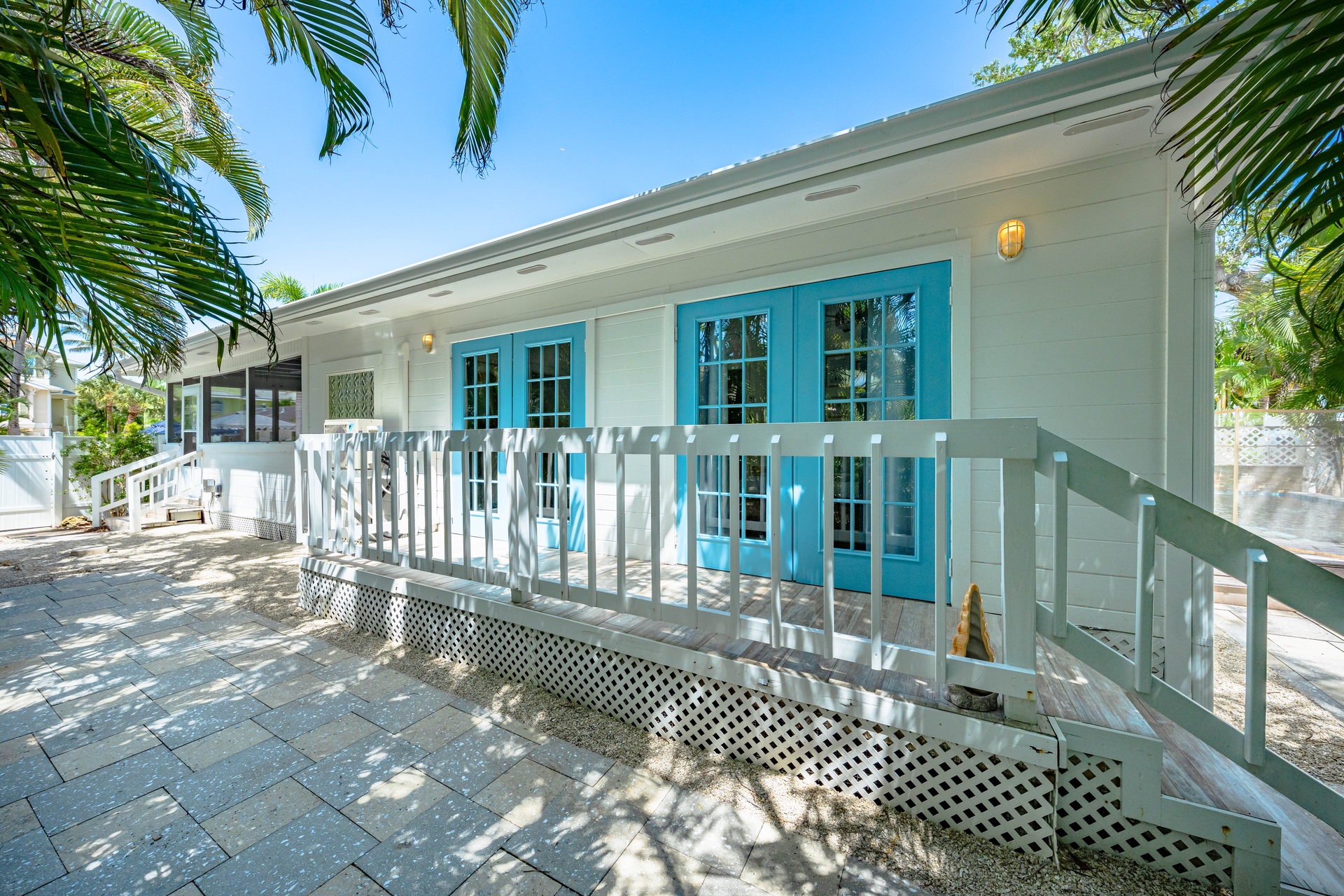 Doors leading to private outdoor areas