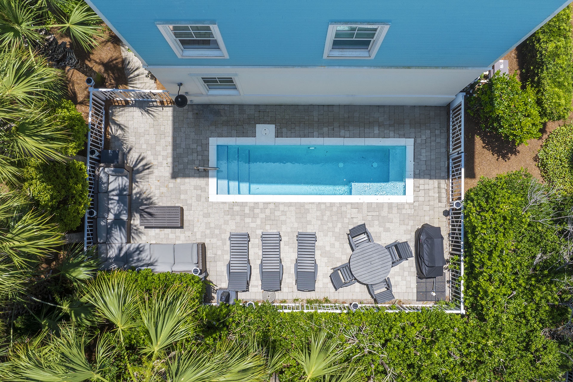 Slice of Paradise Pool Ariel Shot
