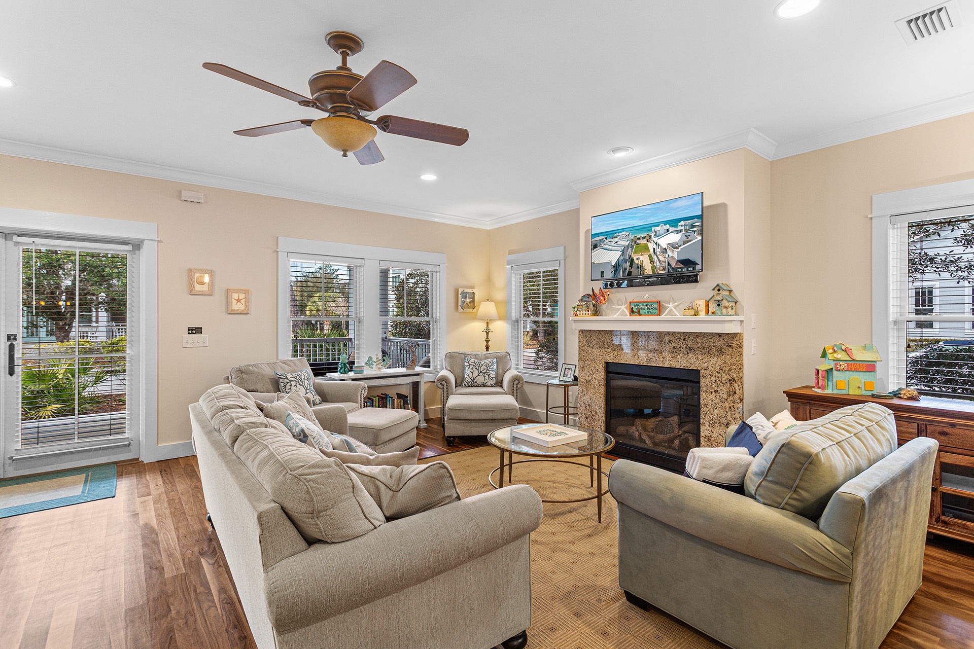 Salty Seahorse Cottage Living Room