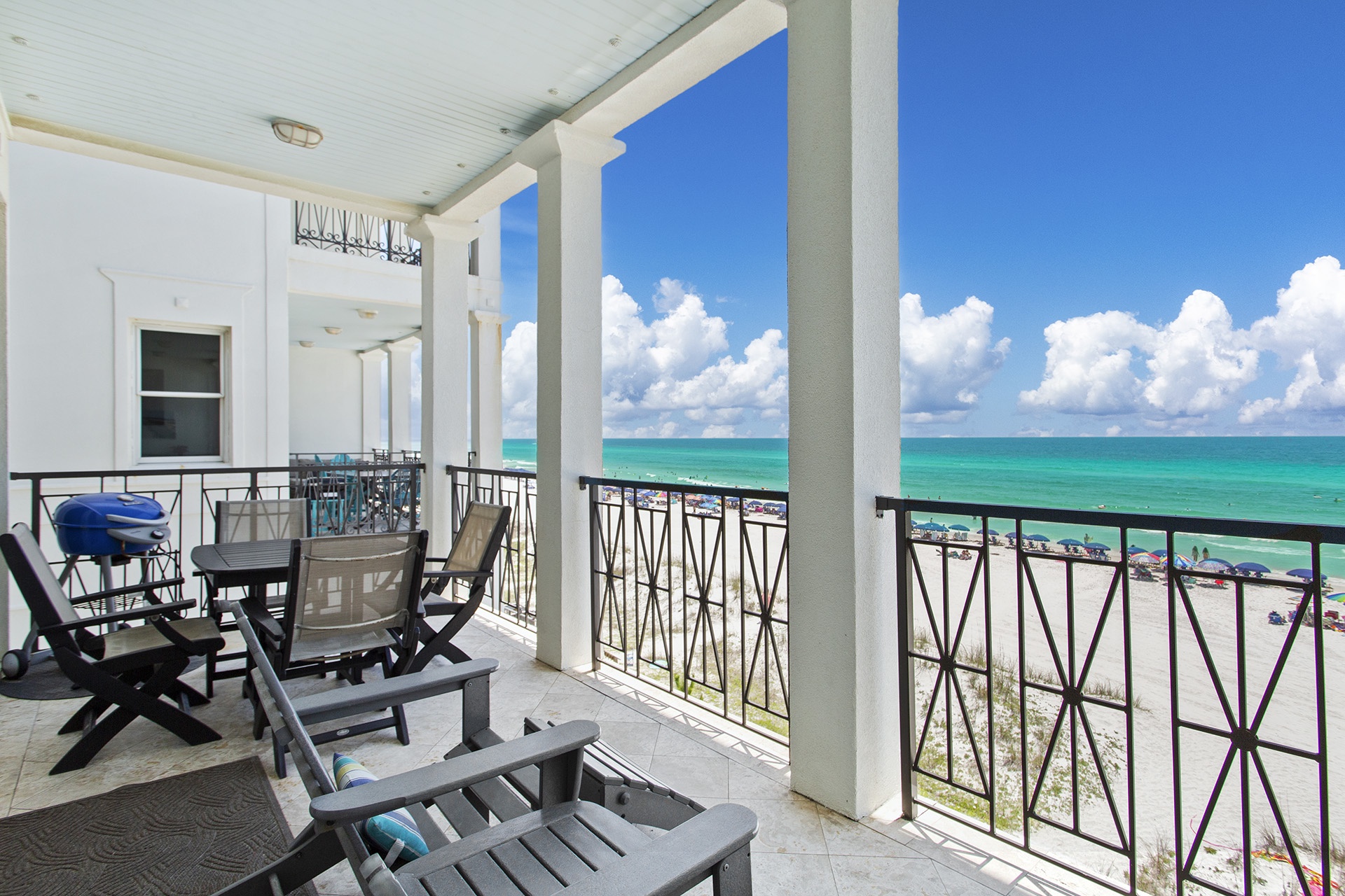 Aqua Living Room Balcony