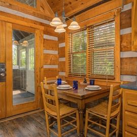 Tiny Pines' inviting dining area