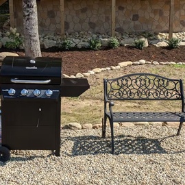 Southern Comfort Cabin's resort BBQ grill