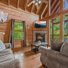 Friends in High Places' cozy living area