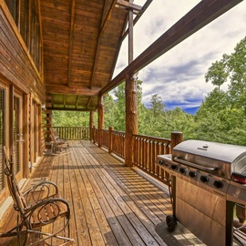Mountain Song's relaxing deck