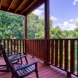 Four Bears Lodge's relaxing deck