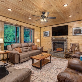 Dreamcatcher Lodge's cozy living area