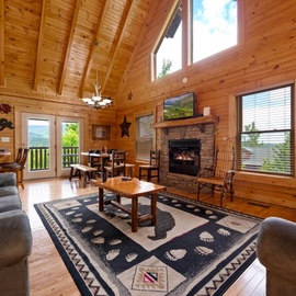 Mountain Sunrise's cozy living area