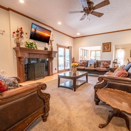 Peachtree's cozy living area