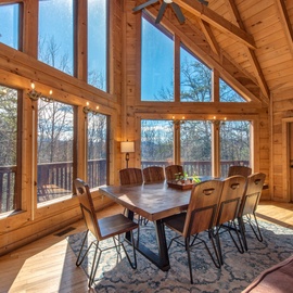 Black Bear Lodge's inviting dining area