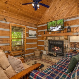 Tiny Pines' cozy living area