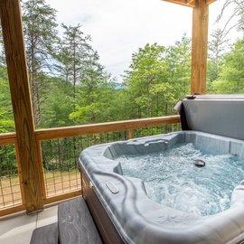 Away From It All's bubbling hot tub