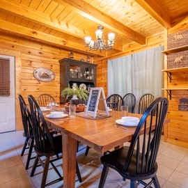 Timber Tails' inviting dining area