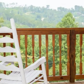 Nature's Haven Lodge's relaxing deck