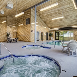 Adventure Lodge's year round community spas
