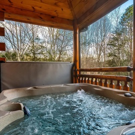 Lykke Lodge's bubbling hot tub