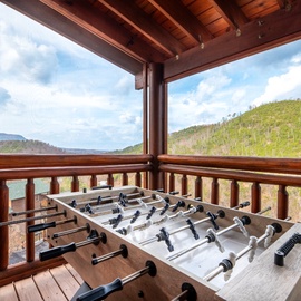 Splash Mountain Lodge's relaxing decks with games