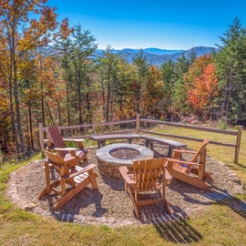 Summit Castle's crackling firepit