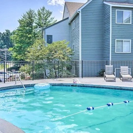 Adventure Lodge's seasonal community pool