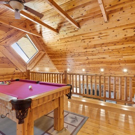 White Oak 212's pool table in loft