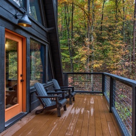 My Tennessee A-Frame's relaxing deck