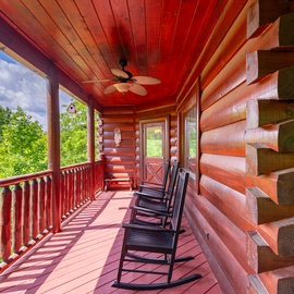 Bear Essentials Lodge's relaxing deck